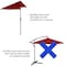 Nature Spring Half Round Umbrella Holder, 20-pound Weighted Freestanding Resin, Concrete Shade Base, Outdoor Use 584564HWY - alternate 3
